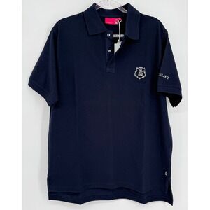 Vicomte Arthur Mens Navy Blue Pique Cotton Polo Shirt Pomerol Sz XL NEW